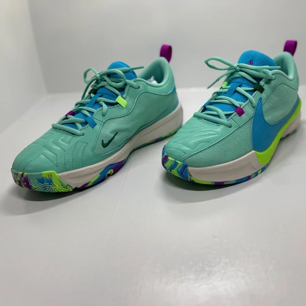 Nike Zoom Freak 5 GS “Emerald Rise / Blue Lightning” Size 7Y Multicolor Sole